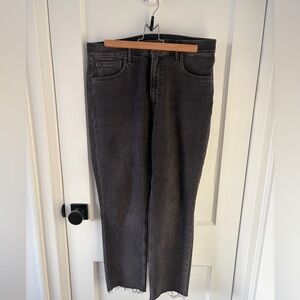 Washed black vintage slim sky high jeans